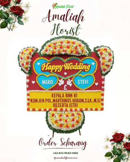 Papan Bunga Pernikahan Rungan Barat